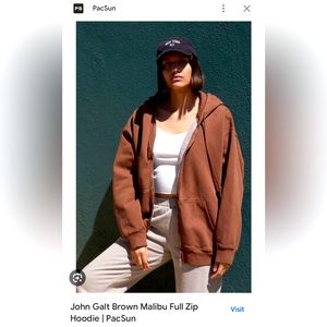 John Galt Hooded Zip Up Sweatshirt